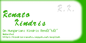 renato kindris business card